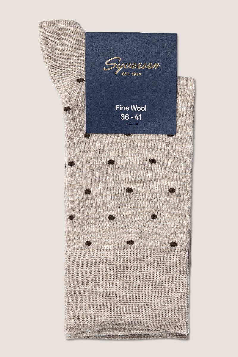 Fine Wool Dots W Sock