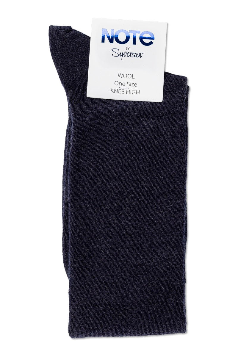 Note Flat Knit Wool Knee High