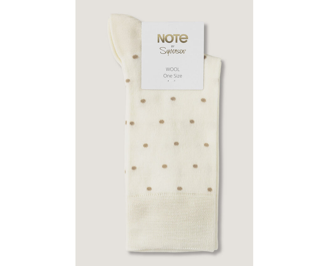 Note woman wool dots Offwhite/beige One Size 