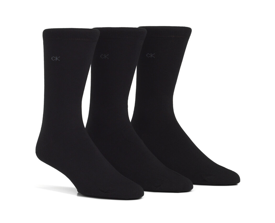 3pk Calvin Klein Eric Cotton Sock Black One Size 