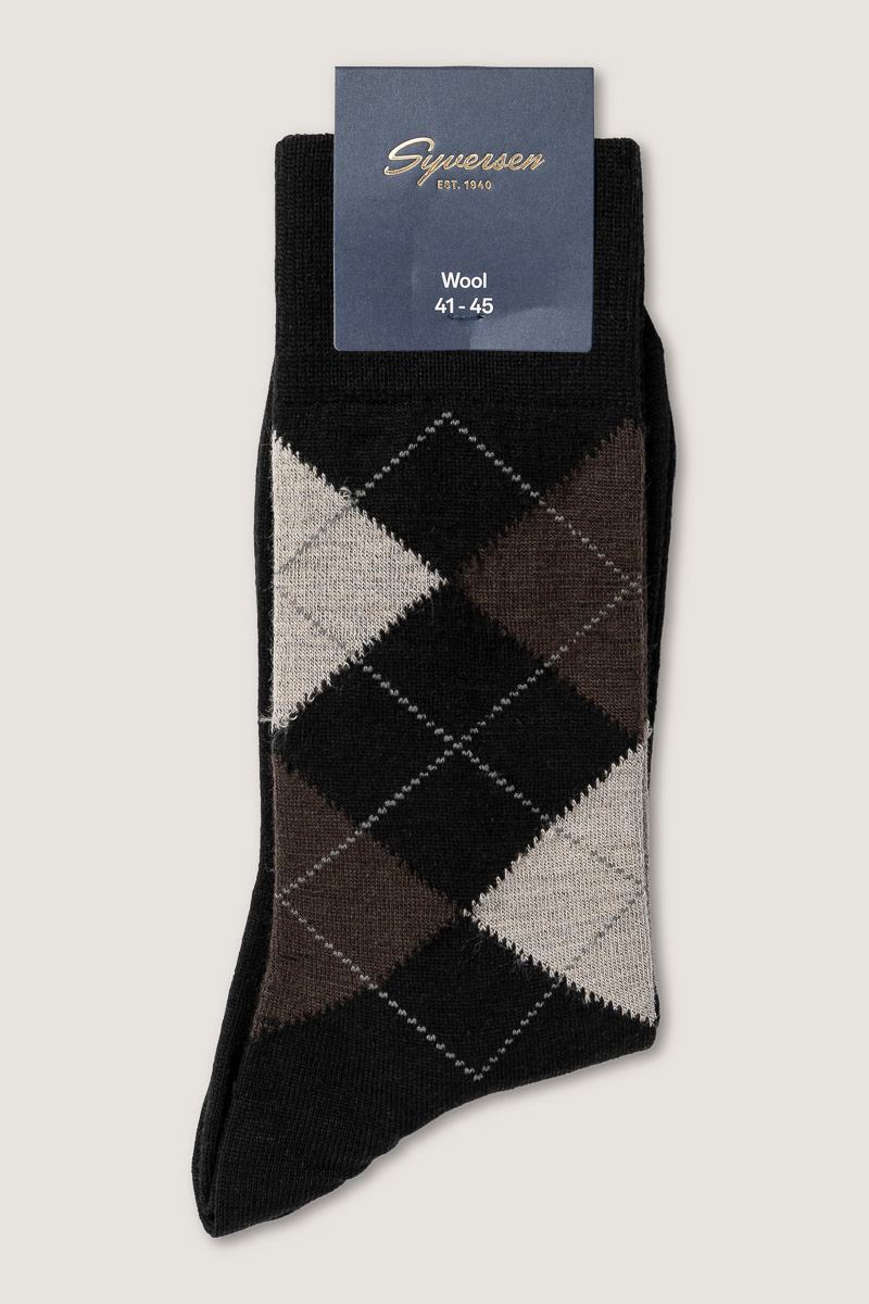 Wool Argyle Crew Sock