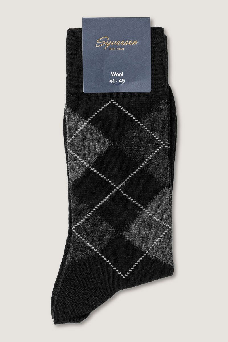 Wool Argyle Crew Sock
