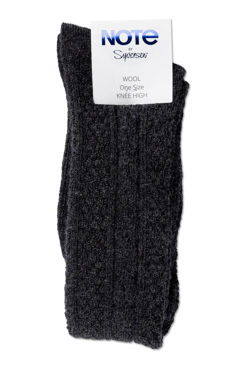 Note Wool Cable Knee High
